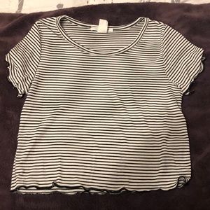 black and white striped shirt